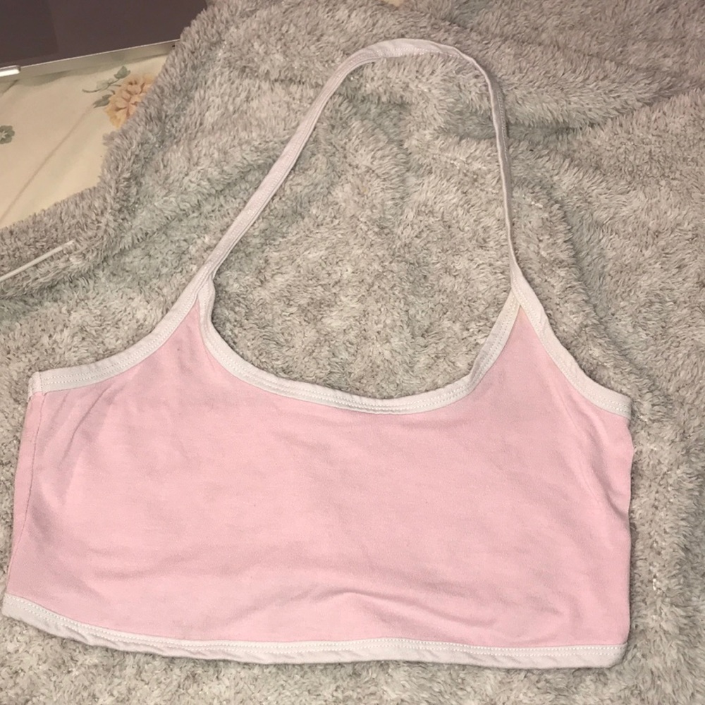 Cute pink crop top bralette
